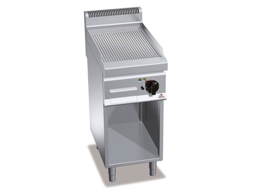 Gas Grillplatte, Bratplatte gerillt, offener Unterbau,...