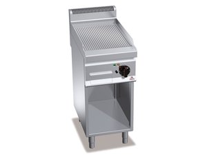 Gas Grillplatte, Bratplatte gerillt, offener Unterbau,...