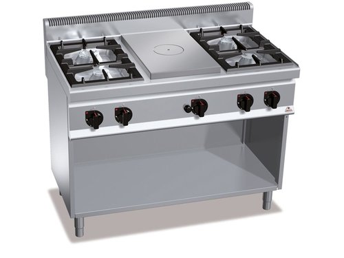 Bertos G7T4P4FM 4-Flammen-Gasherd mit Glhplatte...