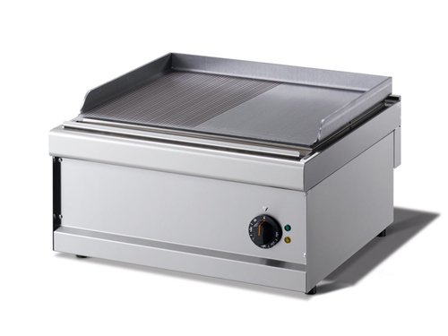 Griddleplatte Elektro,  glatt  gerillt , 600 x 600 x 270 mm