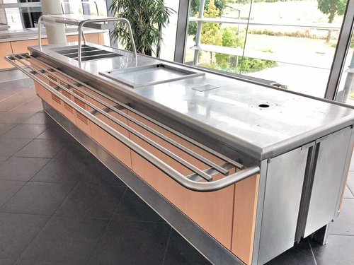 Salatbar / Kalte Theke 4x GN 1/1 mit Einbaustapler Rieber...