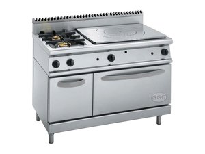 Gas-Glhplattenherd mit Gas-Backofen und Wrmeschrank, 2...