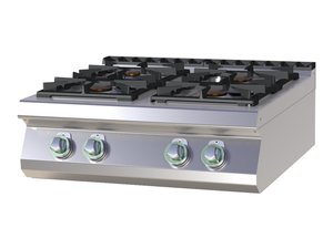 Gas-Kochfeld, 4 Flammen, Auftischger�t, 800 x 730 x 300 mm
