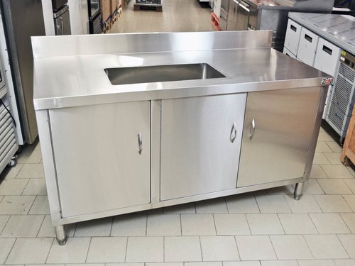 Arbeitsschrank 3 Tren 1 Becken links, 155 x 70 x 85 cm