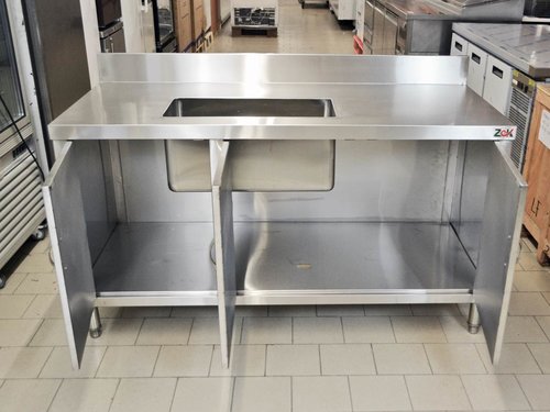 Arbeitsschrank 3 T�ren 1 Becken links, 155 x 70 x 85 cm