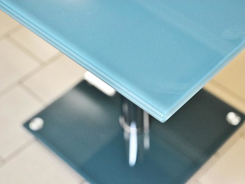 Glastisch, Bistrotisch mit quadratischer Glasplatte, 80 x...