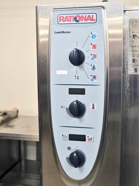 Kombidmpfer Elektro Rational CM 201 fr 20x GN 1/1 mit Kerntemperaturfhler, BTH 88 x 78 x 180 cm