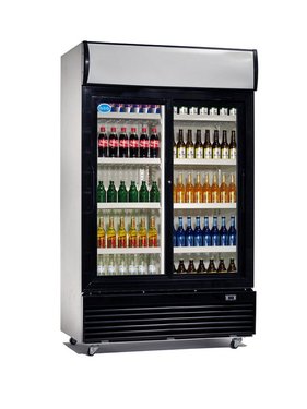 Flaschenkhlschrank mit 2 Glastren 400 Liter 900 x 630 x...