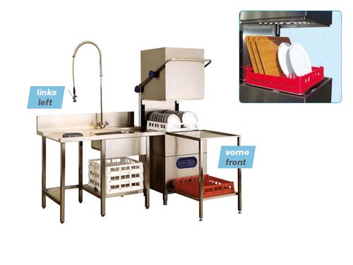 Ablauftisch rechts 644x574x850 mm (BxTxH)