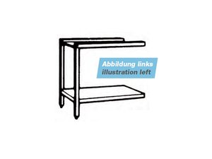 Ablauftisch rechts 644x574x850 mm (BxTxH)
