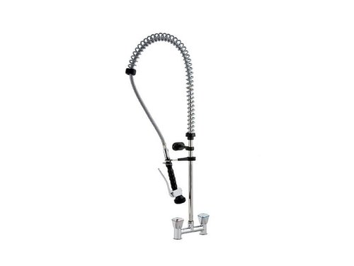 Geschirrbrause DN17 mit 2-Loch-Wandmischbatterie, inkl. Wandhalterung