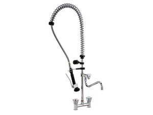 Geschirrbrause DN18 mit 2-Loch-Wandmischbatterie und...