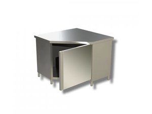 Eckarbeitsschrank, Bautiefe 60 cm, ohne Aufkantung, BTH...