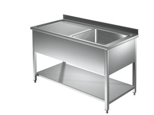 Sp�ltisch 1 Becken rechts 160 x 60 x 85 cm