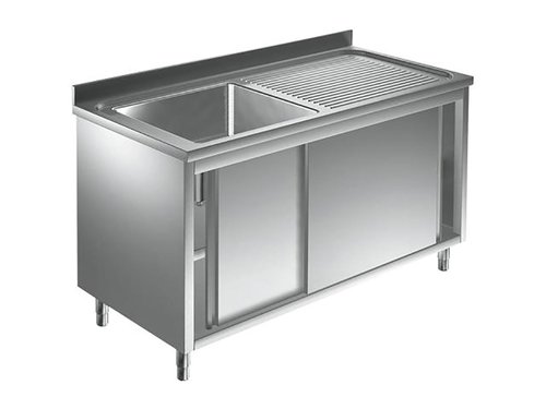 Sp�lschrank Bautiefe 70 cm, 1 Becken links, mit Abtropffl�che, BTH 120 x 70 x 85 cm