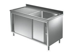 Splschrank Bautiefe 60 cm, 1 Becken rechts, mit...