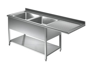 Sp�lzentrum 2 Becken links 160 x 60 x 85 cm