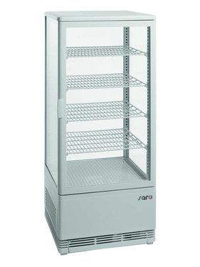 Umluftkhlvitrine 98 Liter wei doppelverglast B 426 x T...