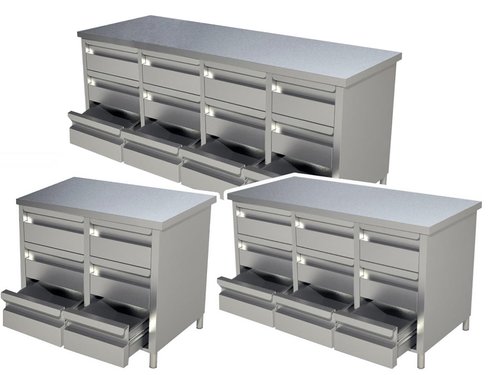 Schubladenschrank, Bautiefe 60 cm, mit 6 bis 12...