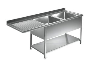 Sp�lzentrum, Bautiefe 70 cm, 2 Becken rechts, mit...