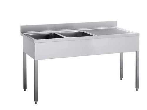 Spltisch Bautiefe 60 cm, 2 Becken links, mit...