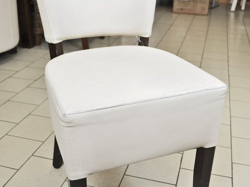 Restaurantstuhl gepolstert Kunstleder cremefarben, BTH 44 x 52 x 80 cm