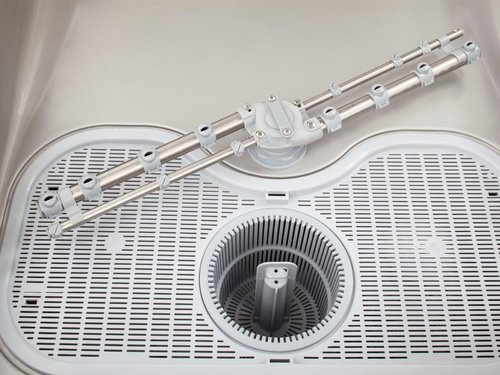 Haubensp�lmaschine T 1215 mit Klarsp�l-, Reinigungsmitteldosierpumpe, Ablaufpumpe & Wasserenth�rter