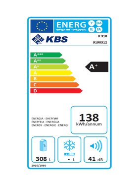 Energiespar-K�hlschrank K 310 schwarz, Inhalt 310 Liter, mit stiller K�hlung und LED Beleuchtung
