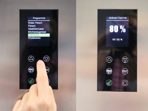 Edelstahl Glast�rtiefk�hlschrank KBS TKU 725 G mit Touch-Display, Inhalt 660 Liter, BTH 70 x 83 x 208 cm