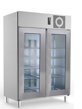 Edelstahl Glastrtiefkhlschrank KBS TKU 1425 G mit...