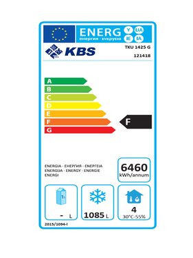 Edelstahl Glast�rtiefk�hlschrank KBS TKU 1425 G mit Touch-Display, Inhalt 1320 Liter, BTH 140 x 83 x 208 cm