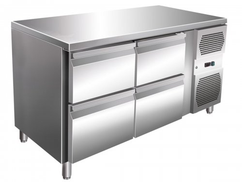 Khltisch mit 4 Schubladen, GN 2/3, 260 L / 149 L, BTH...