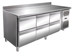 K�hltisch mit 6 Schubladen, geeignet f�r GN 2/3, mit...