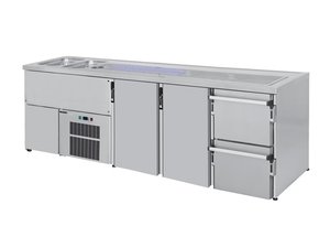 Ausschanktheke, 2500x700x950 mm, 2 T�ren, 2 Schubladen, 2...