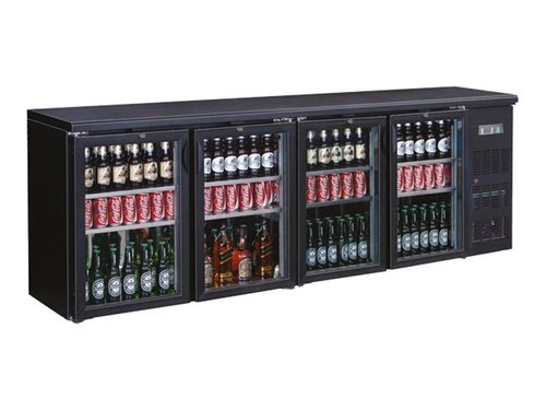 Flaschenkhltisch mit 4 Glastren, 2542x513x860 mm,...