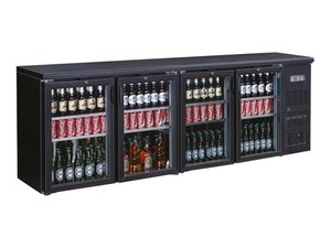 Flaschenk�hltisch mit 4 Glast�ren, 2542x513x860 mm,...