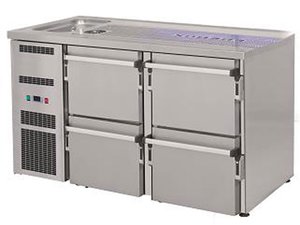 Ausschanktheke 1550x700x950 mm, 4 Schubladen fr...