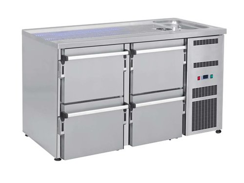 Ausschanktheke 1550x700x950 mm, 4 Schubladen fr...
