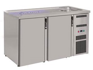 Ausschanktheke 1550x700x950 mm, Umluftkhlung, 2 Tren...