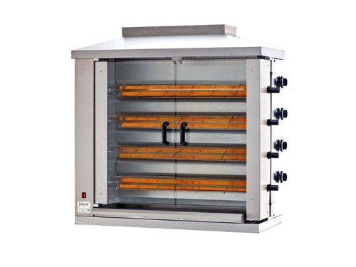 Gas Hhnchengrill fr 16 - 20 Hhnchen mit 4 Brenner