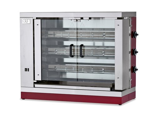 Gas Hhnchengrill fr 12 - 15 Hhnchen mit 3 Brenner