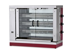 Gas Hhnchengrill fr 12 - 15 Hhnchen mit 3 Brenner