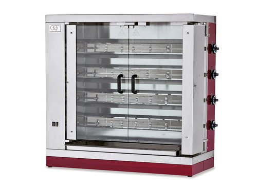 Gas Hhnchengrill fr 16 - 20 Hhnchen mit 4 Brenner