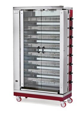 Gas Hhnchengrill fr 32 - 40 Hhnchen mit 8 Brenner