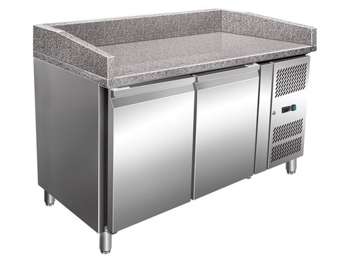 Pizzatisch mit 2 Tren, 428 Liter, Granit Arbeitsplatte,...