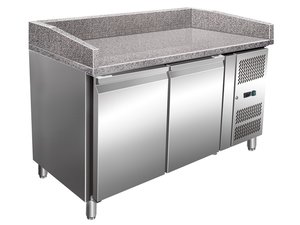 Pizzatisch mit 2 Tren, 428 Liter, Granit Arbeitsplatte,...