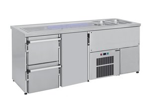 Ausschanktheke 1950x700x950 mm, 1 Tr, 2 Schubladen, 2...