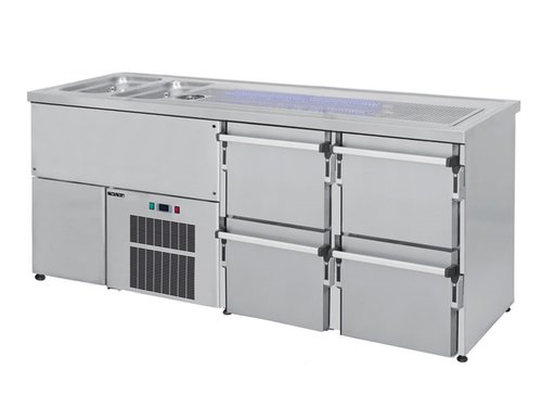 Ausschanktheke 1950x700x950 mm, 4 Schubladen fr...