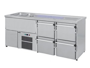 Ausschanktheke 1950x700x950 mm, 4 Schubladen fr...