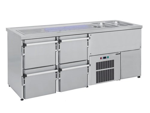 Ausschanktheke 1950x700x950 mm, 4 Schubladen fr...